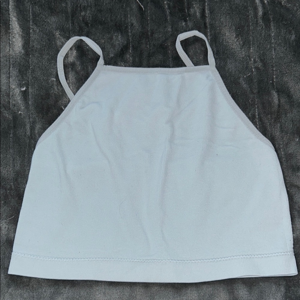 Light blue Spaghetti Strap Crop Top